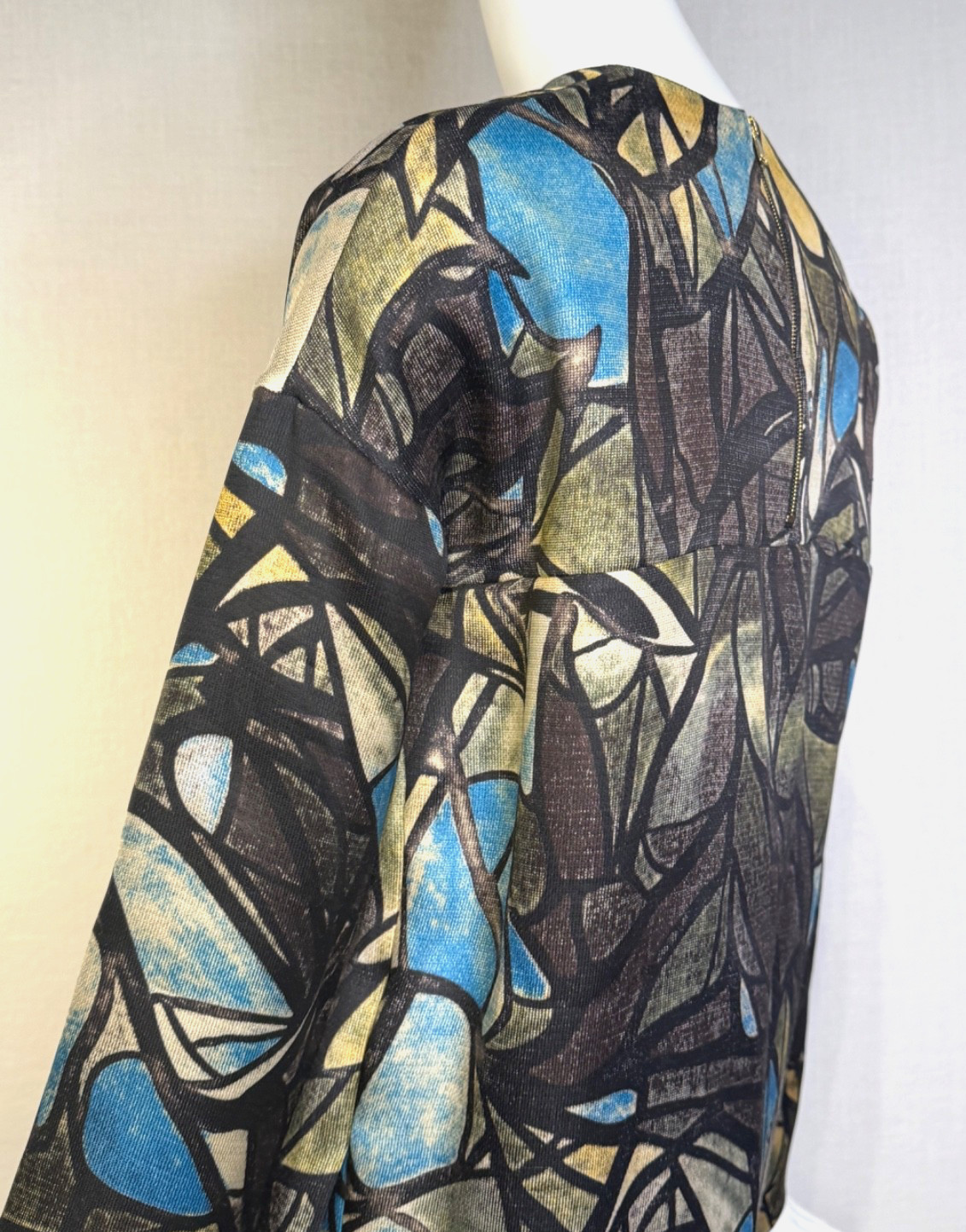 MARNI Abstract Cathedral Print Silk Wool Dress SIZE IT40 US8 M, Fall 2008 Runway
