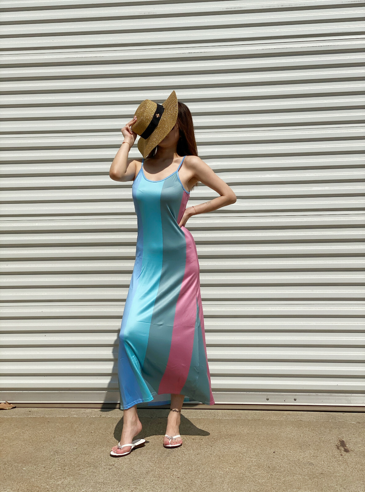 Women’s Summer Gradient Long Maxi Dress Ladies Boho Holiday Beach Party Sundress