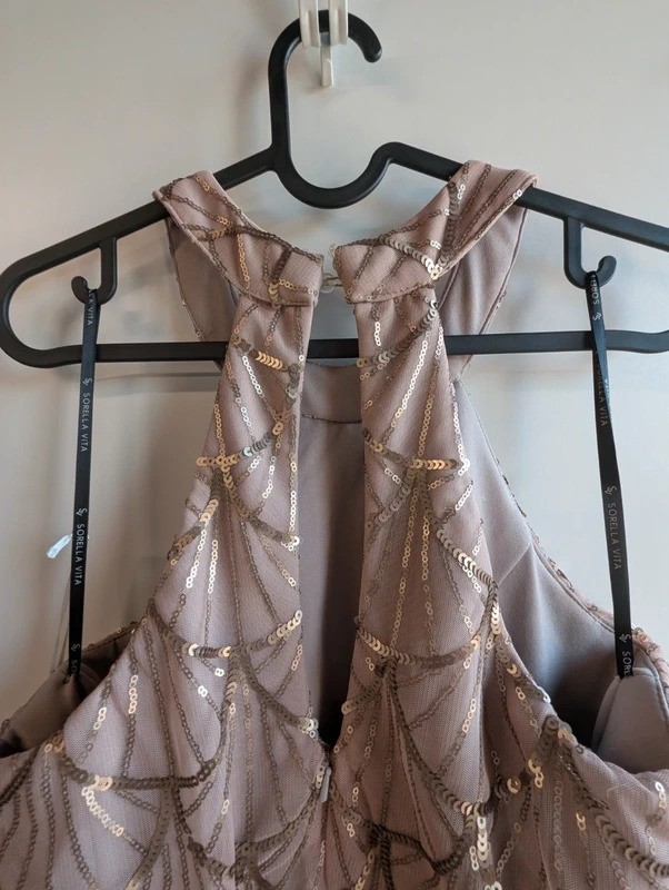 Sorella Vita Beaded Maxi Bridesmaid Dress UK 14 BNWT Blush Pink Occasion