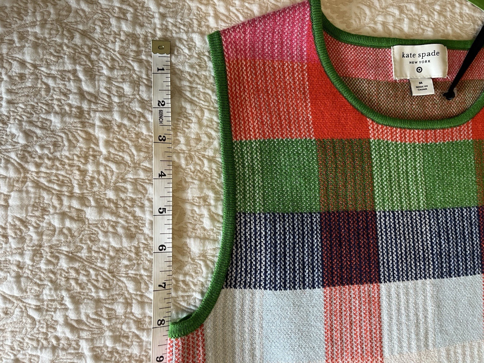 Plaid Mini Sweater Dress Red/Pink/Green/Blue M – kate spade new york x Target