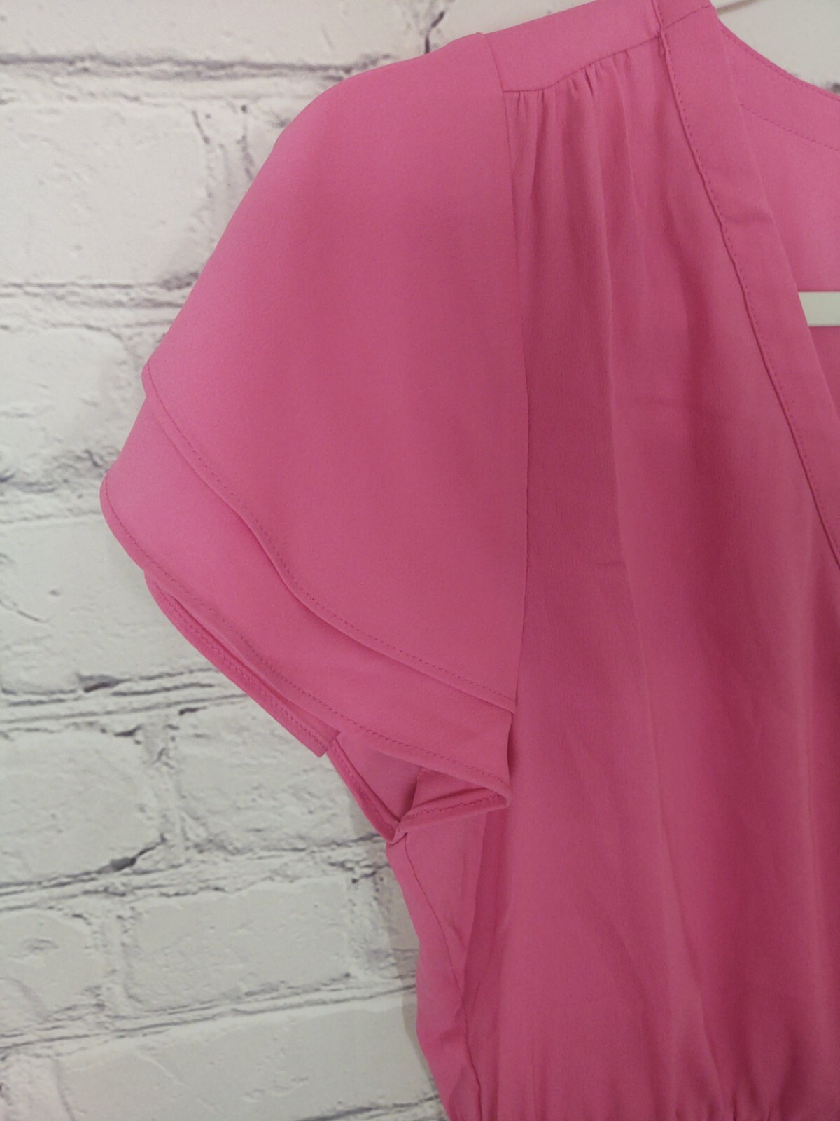 Goodthreads Womens Georgette Ruffle Sleeve Mini Dress Size Small Pink – NEW