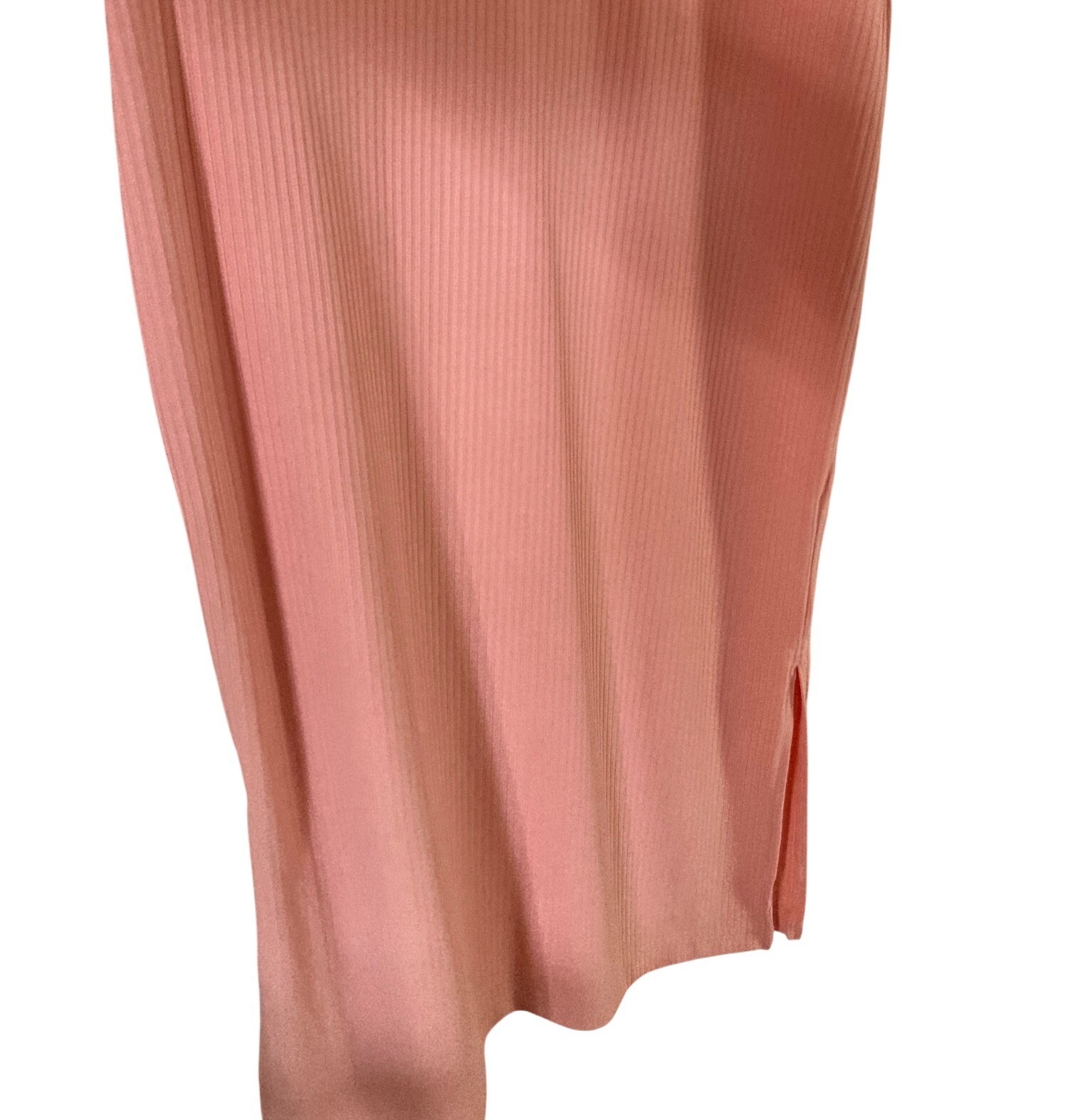 Ophelia Roe Peach Tank Long Ribbed Slit Maxi Dress NWT