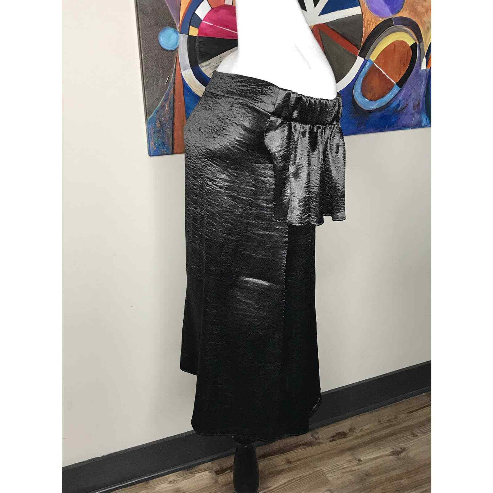 Black Cocktail Dress Off Shoulder Silky Dress Alythea Womens Sz Sm