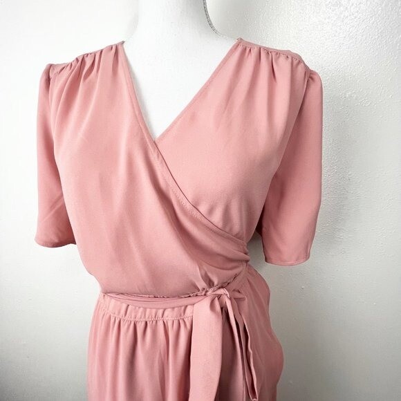 Standards & Practices Bridesmaid Dress Women Extra Large Pink Wrap Surplice NWT