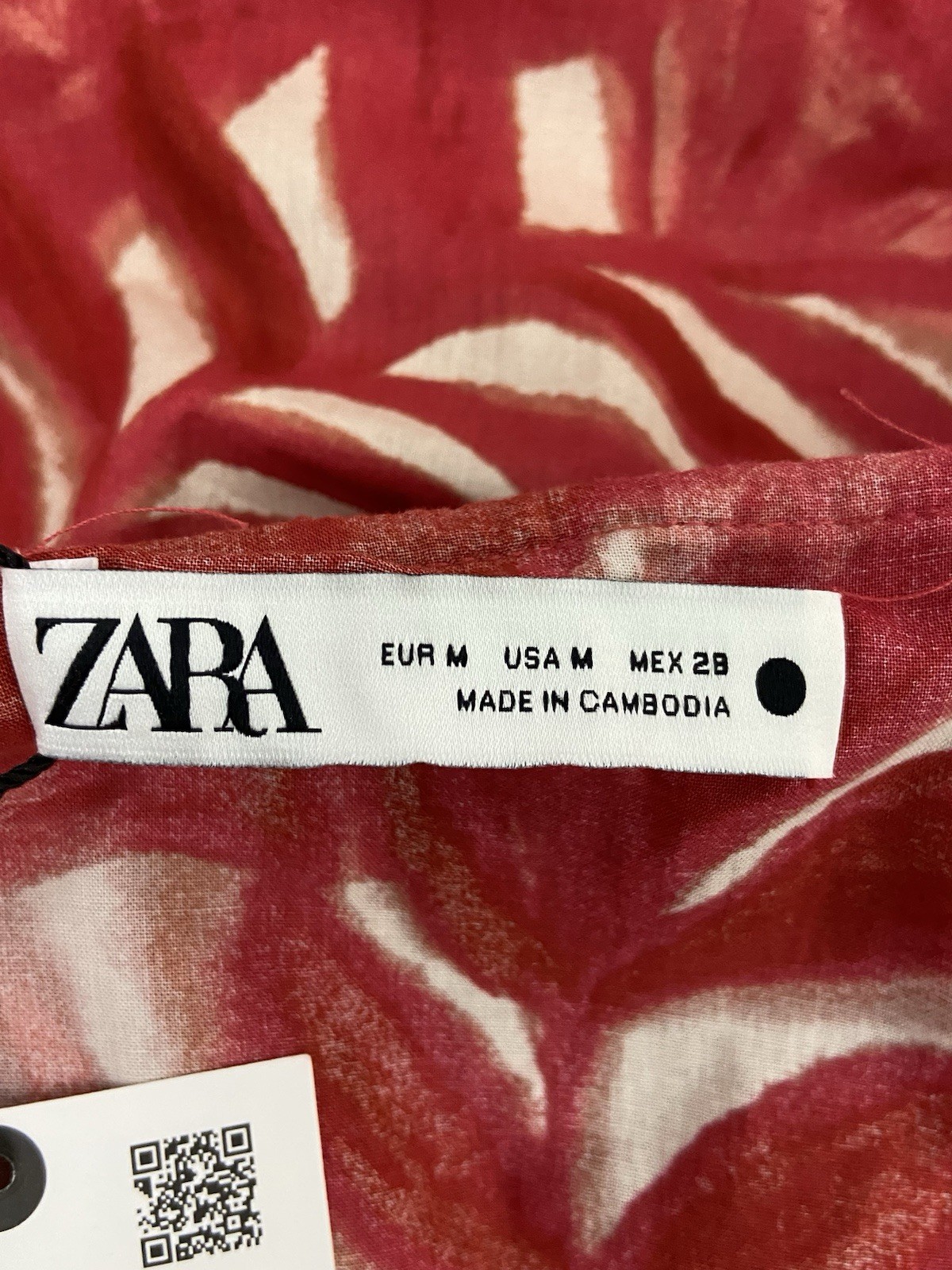 Zara Size Medium 100% Cotton Printed Maxi Sundress Dress
