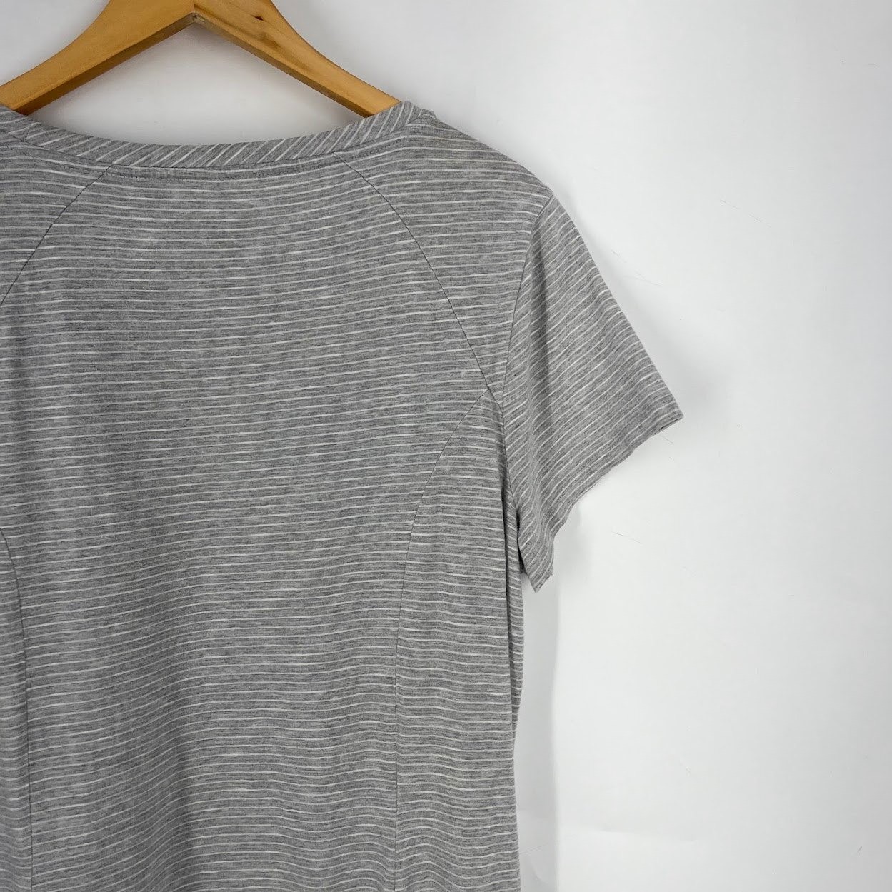 Toad&Co Womens Windmere SS Dress XL Grey Striped Organic Cotton Tencel T1772802