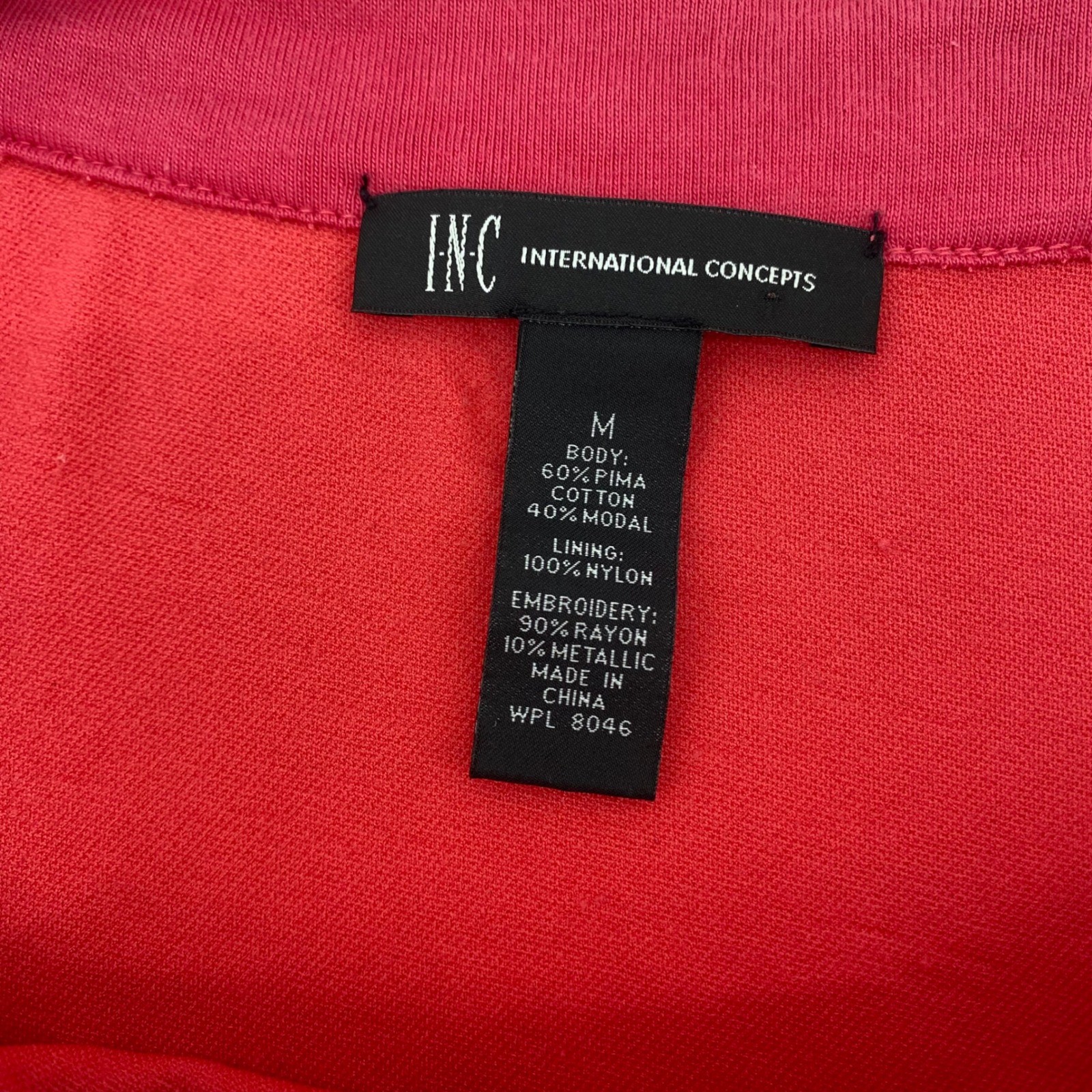 INC International Concepts Dress Womens Medium Pink Embroidered Boho Mini