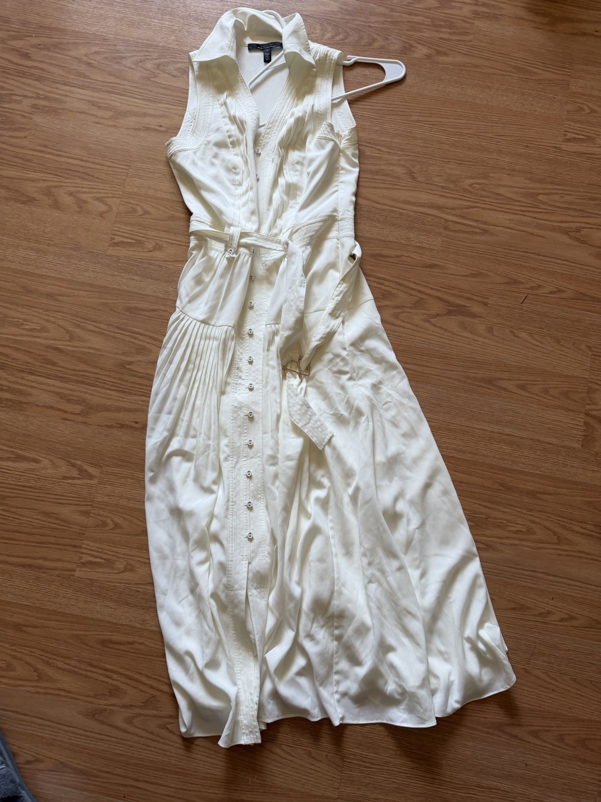 WHBM Sleeveless Utility Collar Midi Dress Size 2