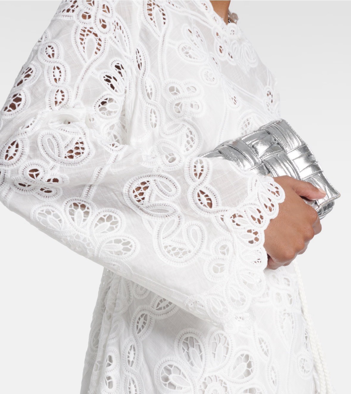 Zimmermann Ottie Lace Guipure Long Sleeve Maxi Dress AU0/US4/UK8