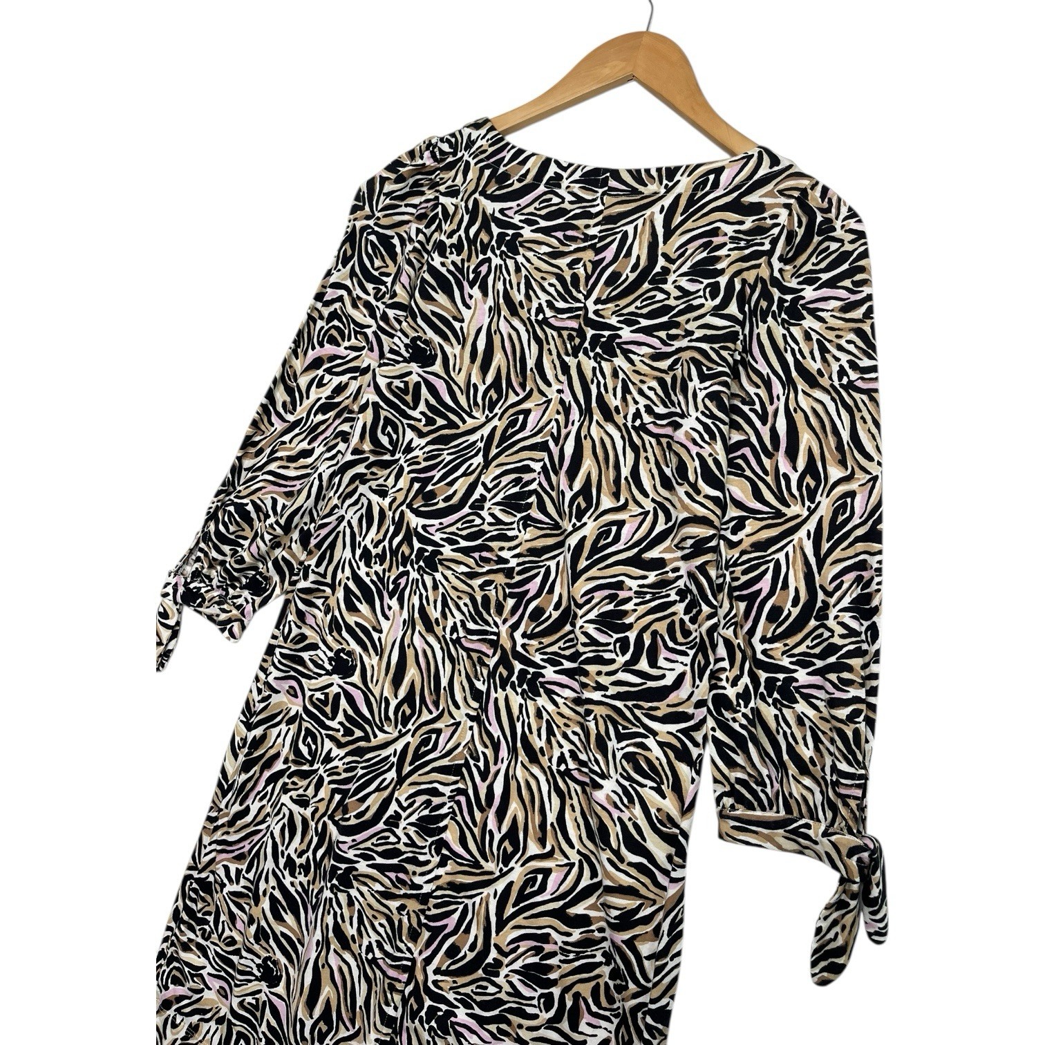 Lilly Pulitzer Dress Womens Extra Small Black Tropical Animal Print Boho Casual