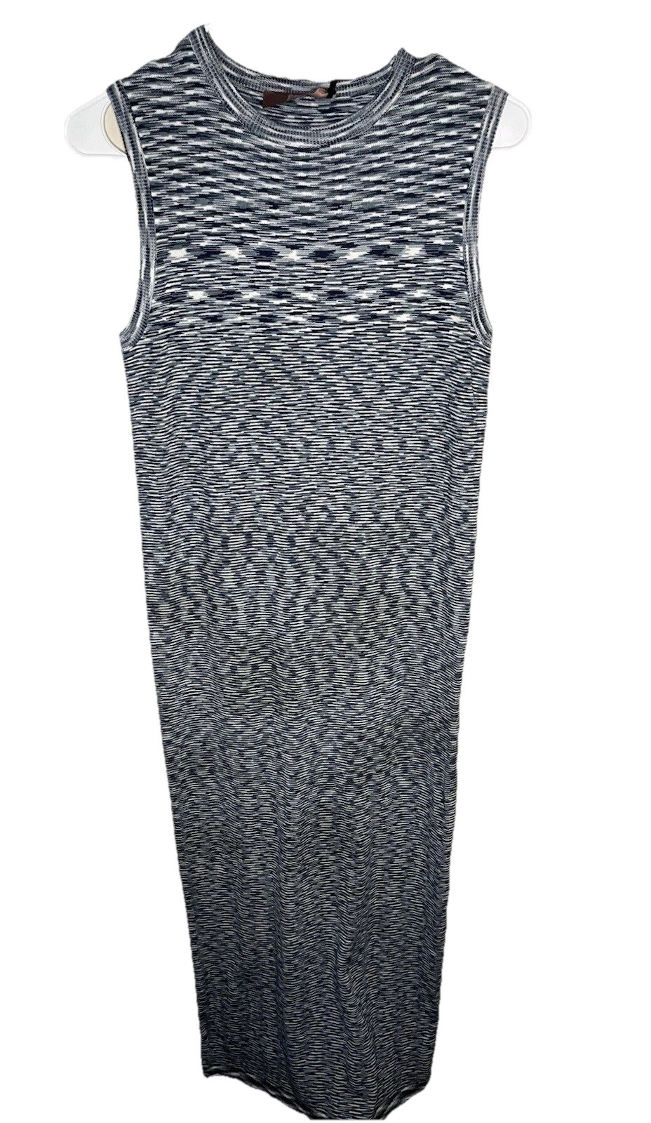 Shift Boutique Sleeveless Dress Blue White Maxi Bodycon Womens Size S NWT
