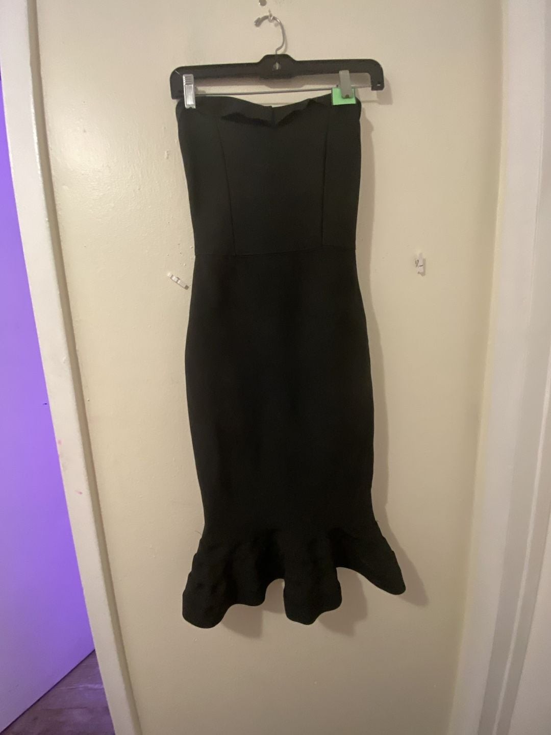 Red factory brand size S strapless bandage dress