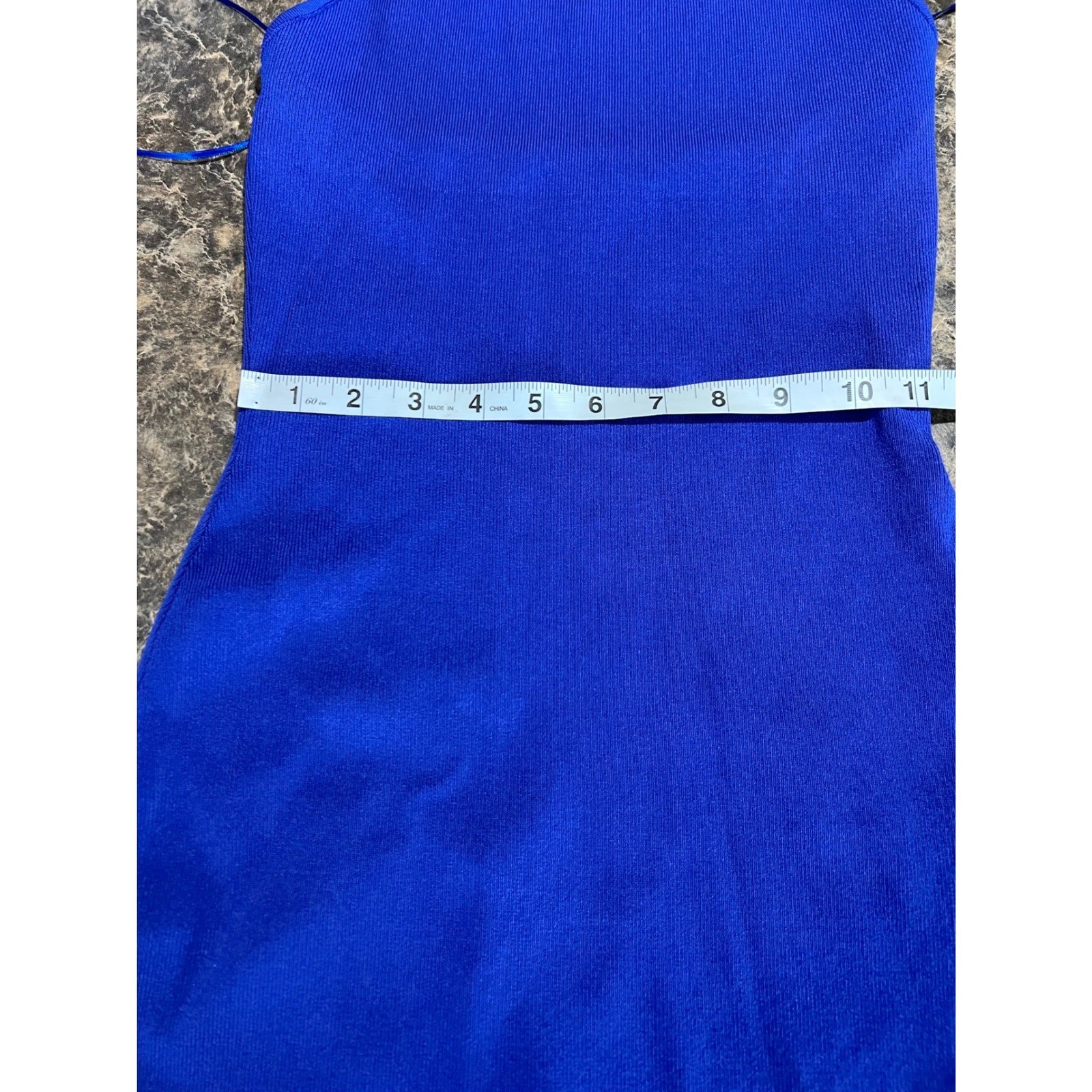 By The Way Royal Blue Mock Neck Halter Bodycon Mini Dress Small Club Sexy Date