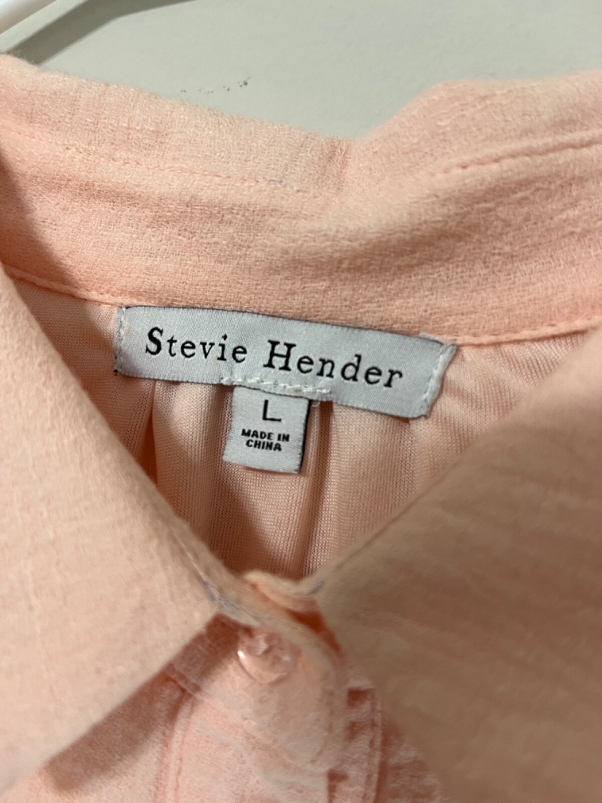 Stevie Hender Peach Button Front Maxi Dress Large (O)