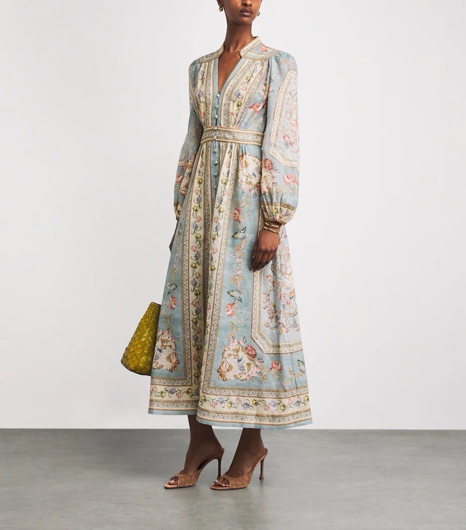 Zimmermann ROSELIGHT PLUNGE MIDI DRESS $ 950 Size 3