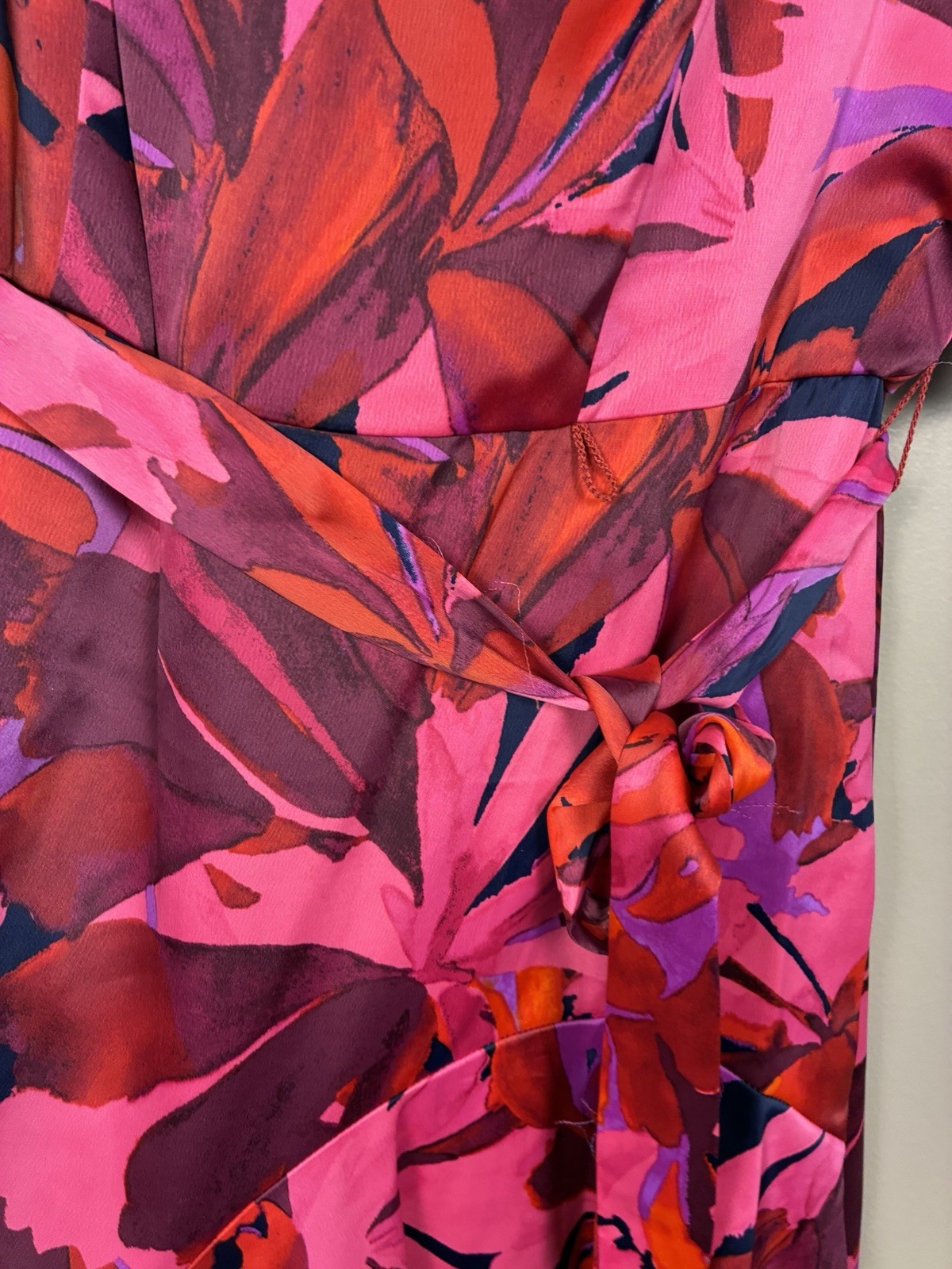 London Times Leaf Print Abstract Hem Fit n Flare Dress 10