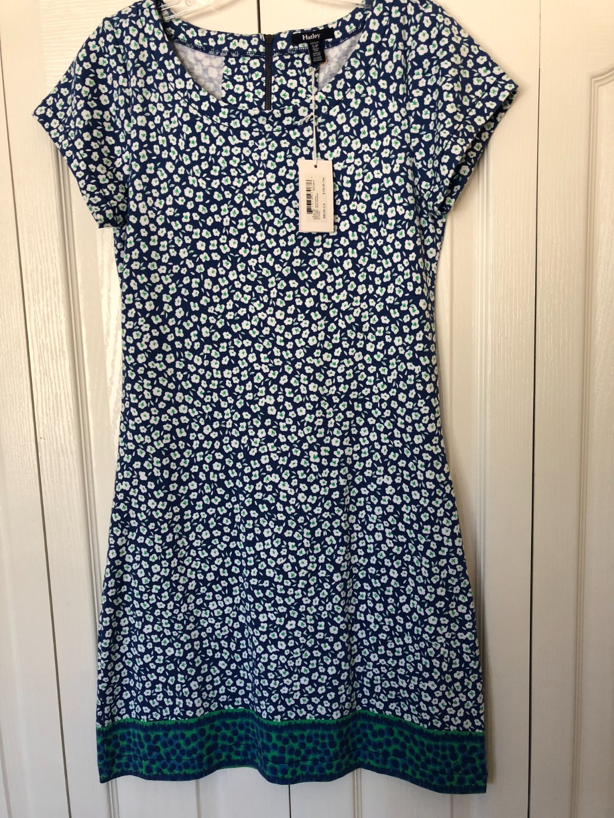 Hatley Blue Floral Short Sleeve Dress Size Small NWT