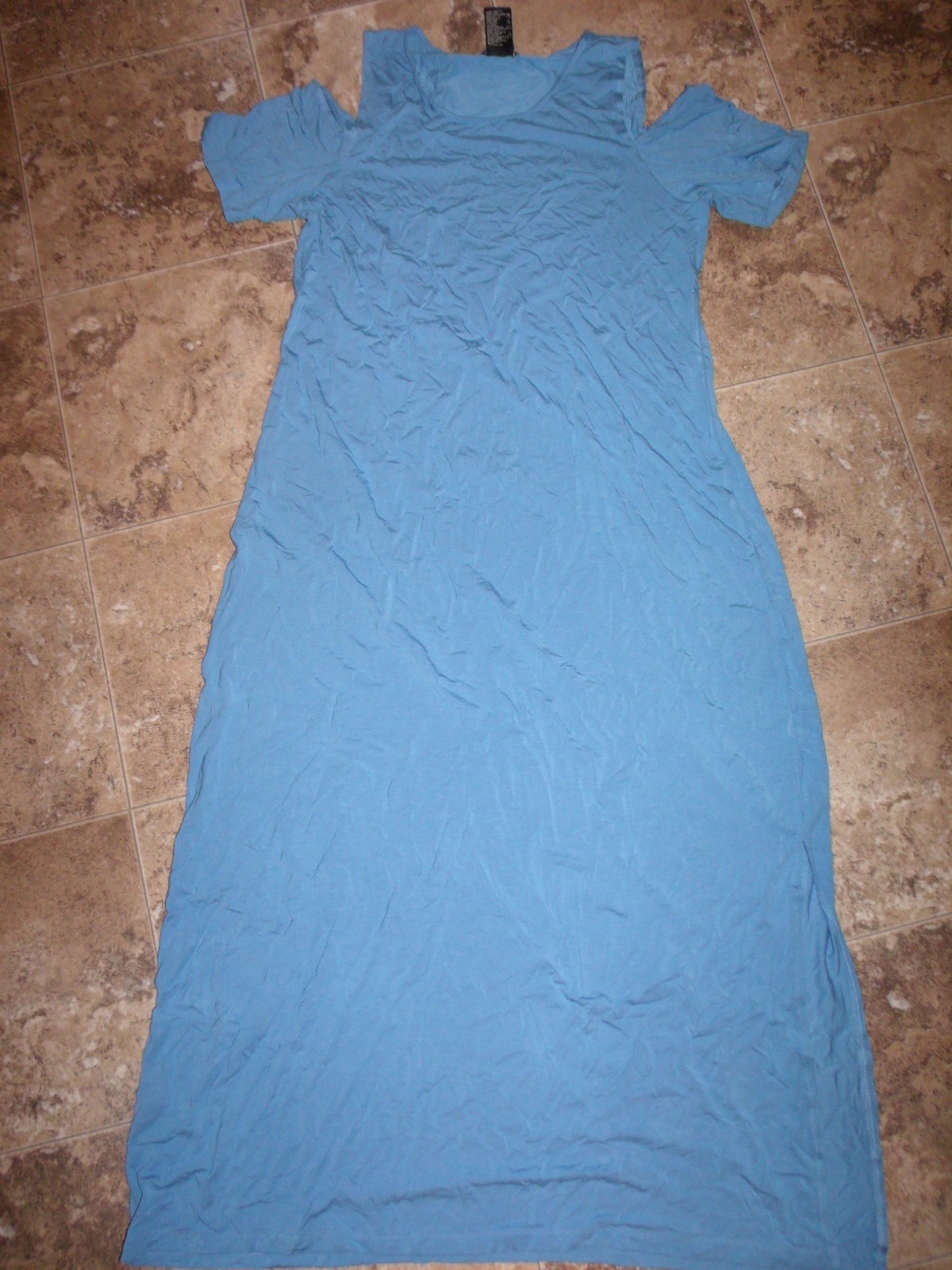 New Womens Design History Maxi Dress Regatta Blue Cold Shoulder S M L XL 2XL