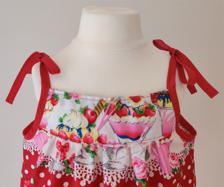 Ice Cream Print Dress by Serendipity Girls Designer Dresses