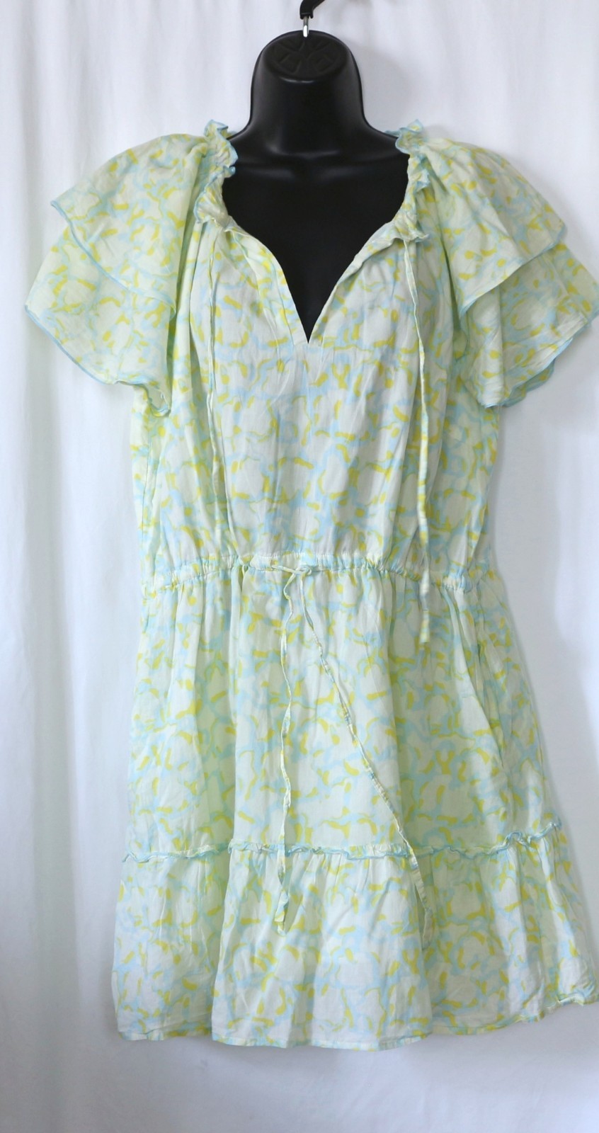 OLIVIA JAMES THE LABEL Slip-ln Ruffled Mini Drs 46 In Chst 34 In Lng Sz L EXC