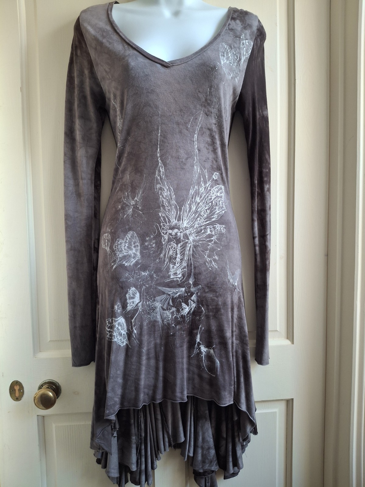 All Saints Titania Dress UK6 Fairy Jersey Distressed Grunge Vintage Rare Goth