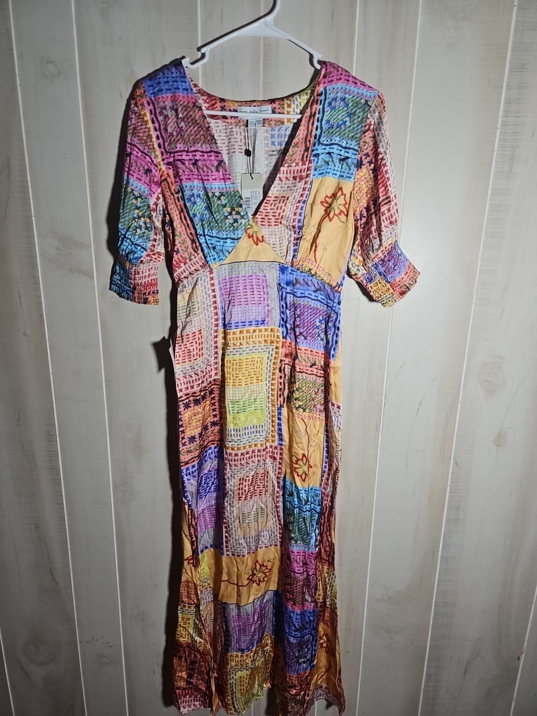 Never Fully Dressed May Patchwork Maxi Dress Sz 6 NWT Eclectic Boho Gypsy