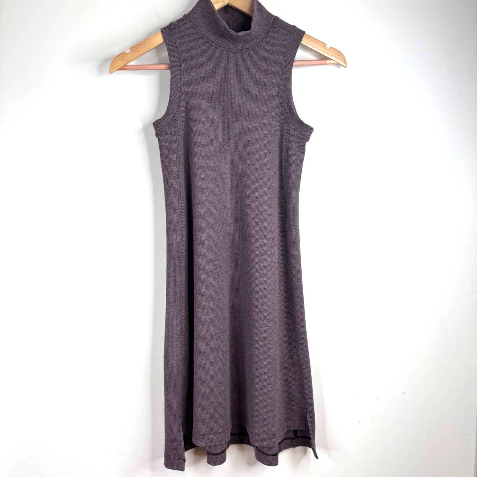 Lululemon Gone For The Week Dress XS Mockneck Dark Purple Athleisure Stretch