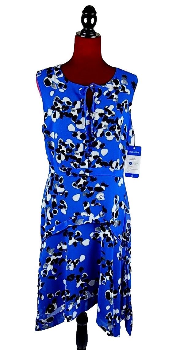 CAbi Untamed Dress Electric Blue Sleeveless #5576 Women’s Size Medium