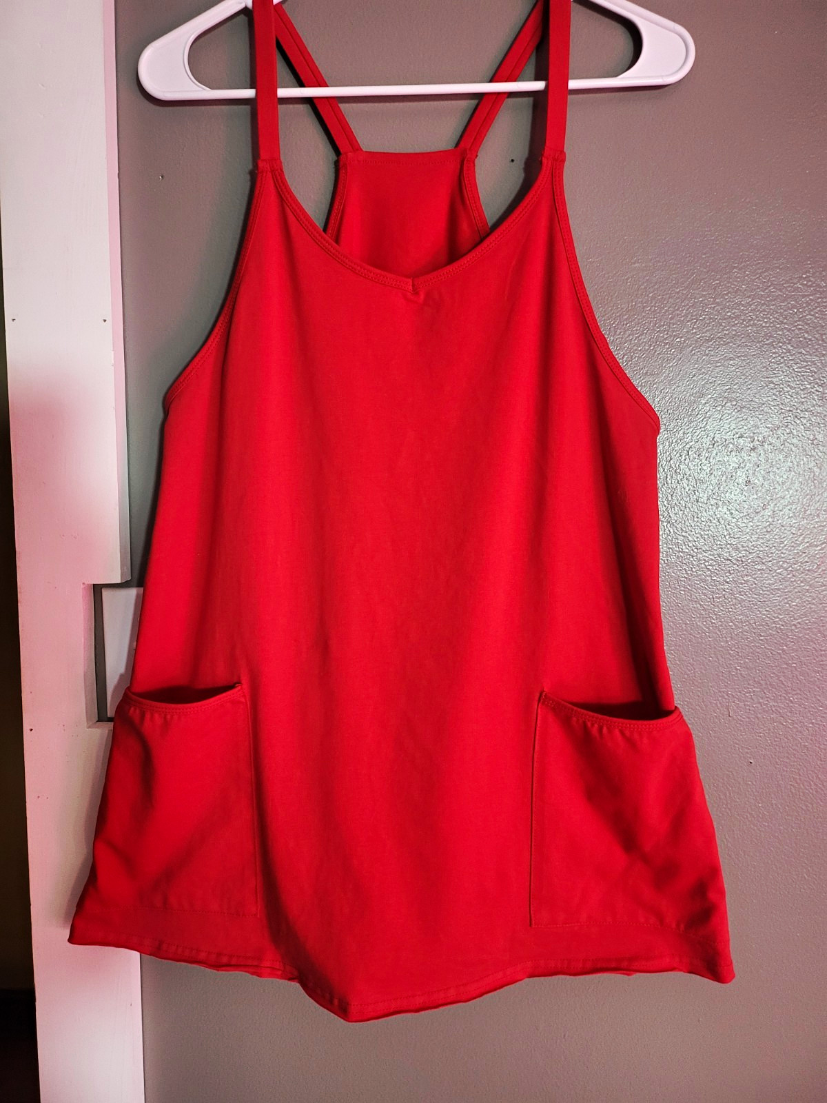 Women’s Dress With Built In Shorts And Bra, Pockets Size XS