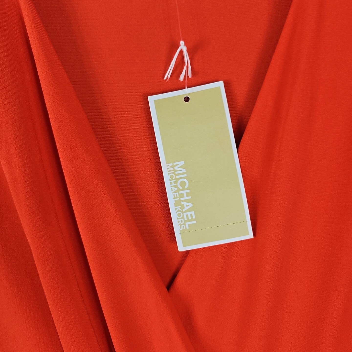 Brand New Michael Kors Sleeveless V-Neck Coral Red Gold Hardware Msrp $120 Sz M