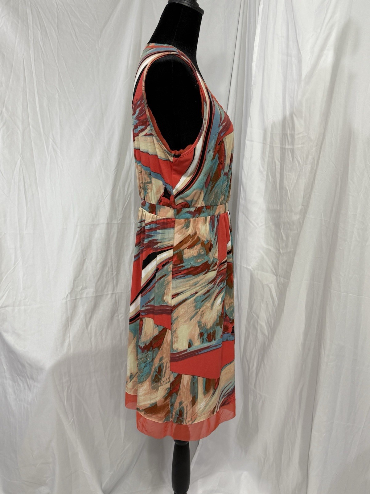 SIMPLY Vera VERA WANG Medium Geometric Print Versatile Dressy Casual Sun Dress