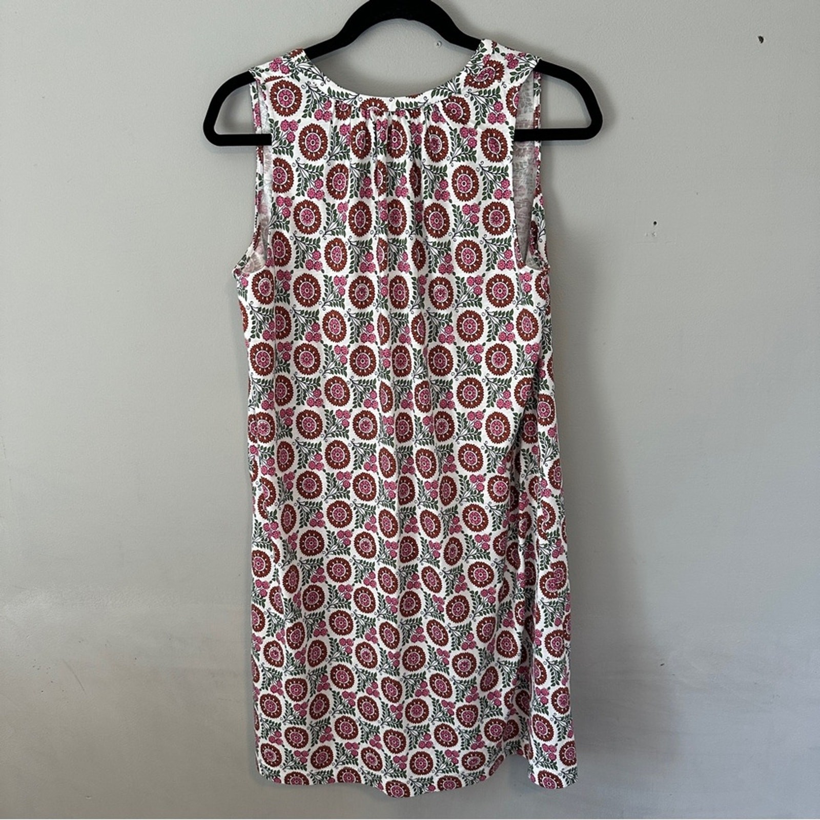 Boden Notch Neck Jersey Dress Sleeveless Gin Fizz Sunflower Floral NWT NEW 8 L