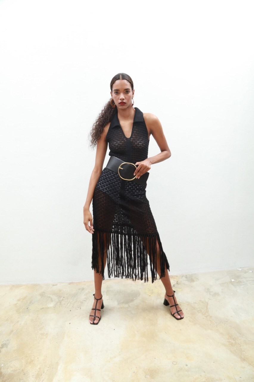 Feather Fringe Tassel Skirt Dress