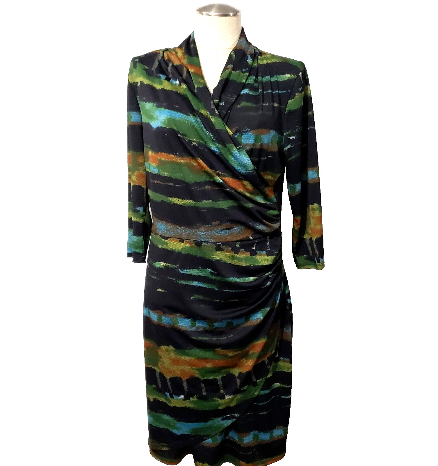 Lofie Los Angeles Dress Multicolor Dress 3/4 Sleeve Folds in Font M