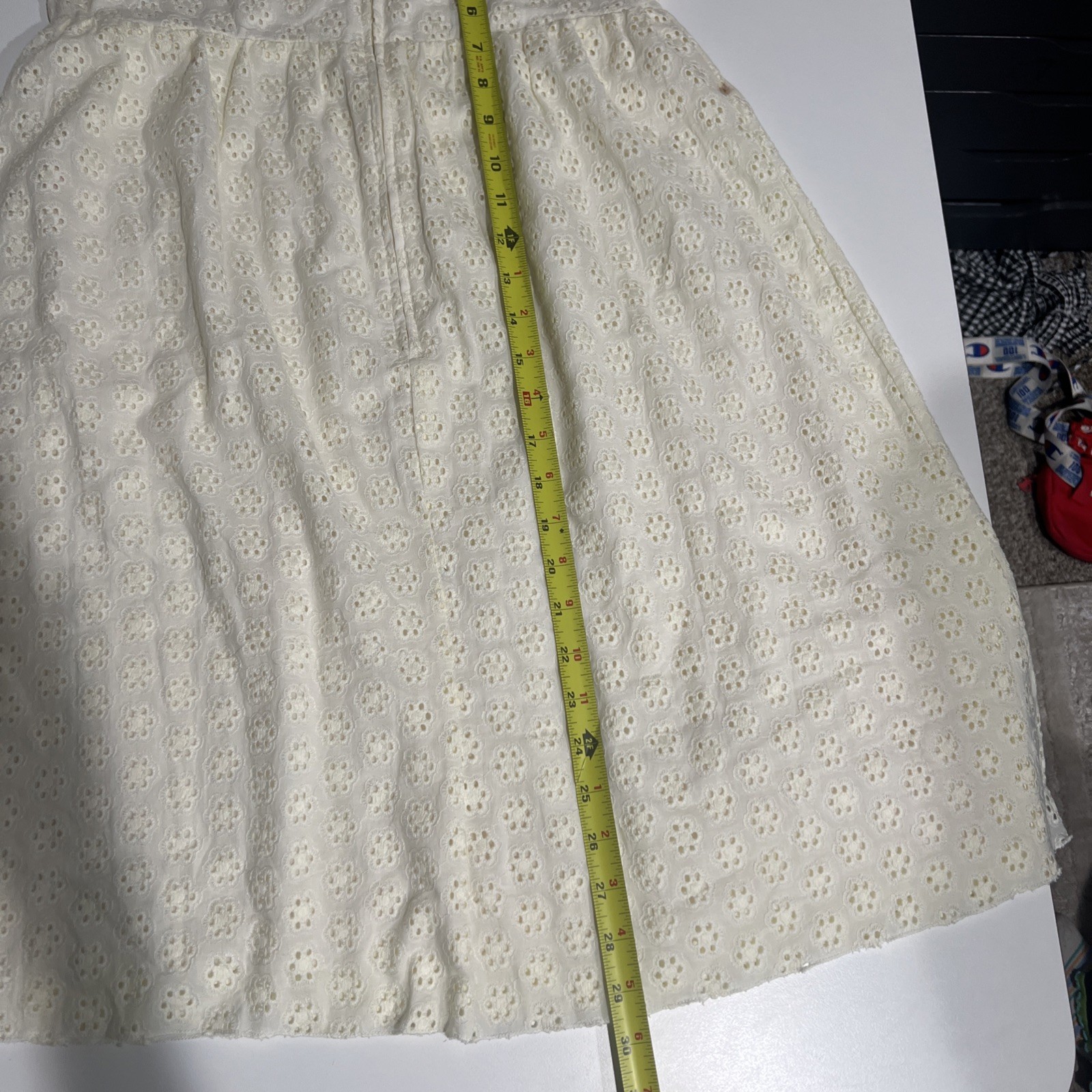 Vtg True People Dress Mini Halter White Cottage Core Coquett