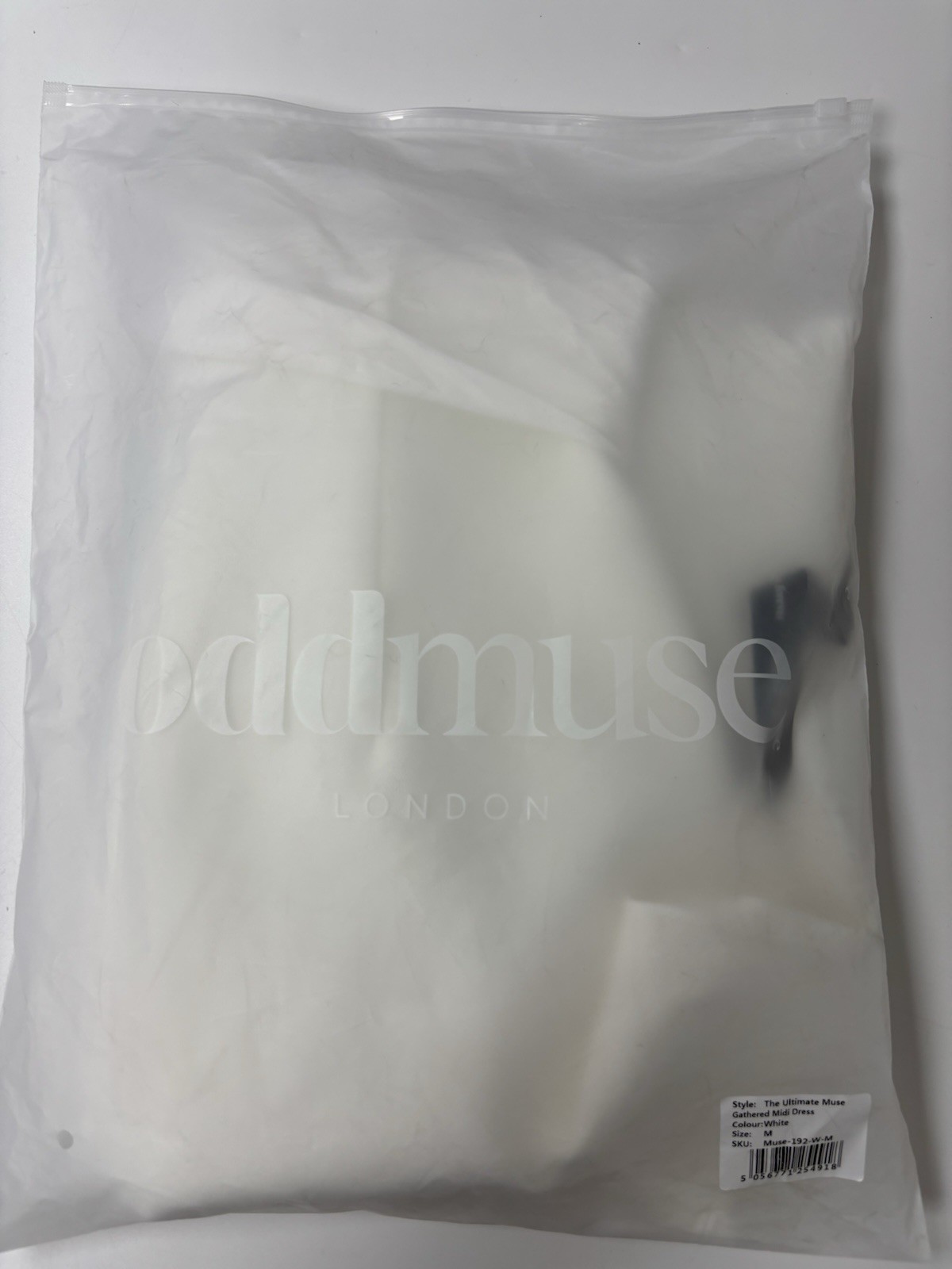 Odd Muse London The Ultimate Muse Women’s Gathered Midi Dress White Size M