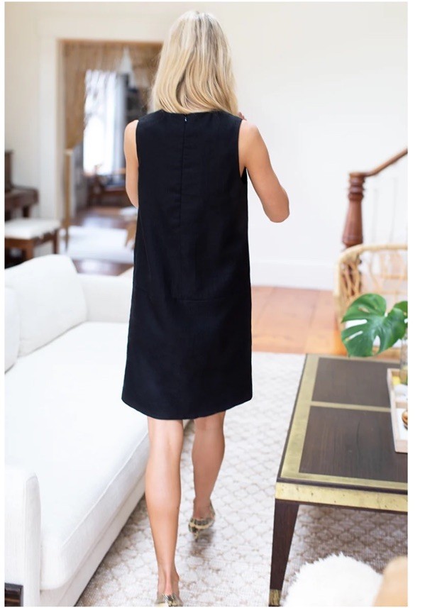 Emerson Fry Sleeveless A Line Mod Mini Dress Black