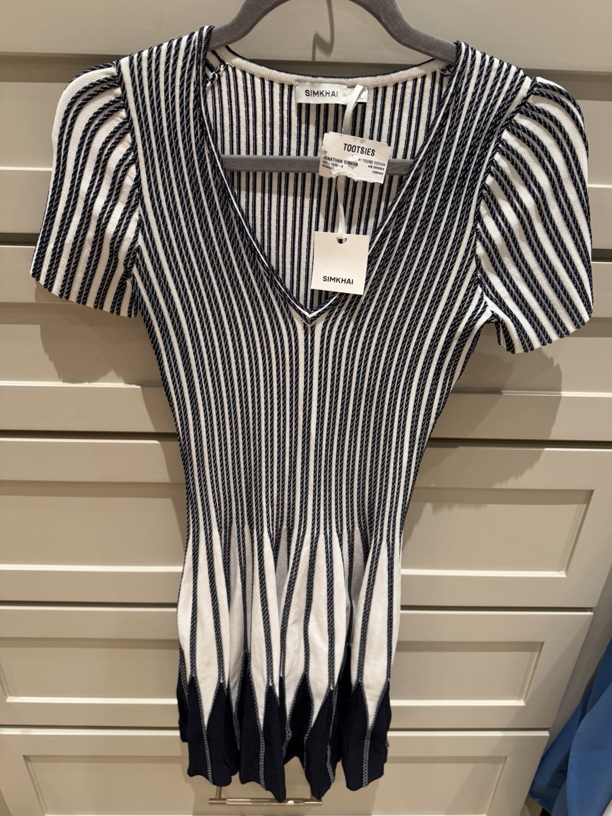 Simkai Blue And White Dress