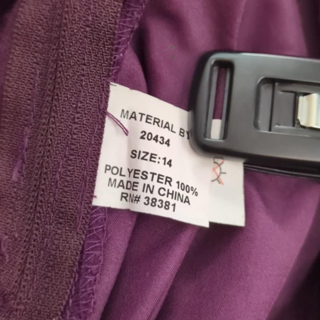 Morilee Madeline Gardner Mother Bridesmaid Sleeveless Dress Gown Sz 14 Purple