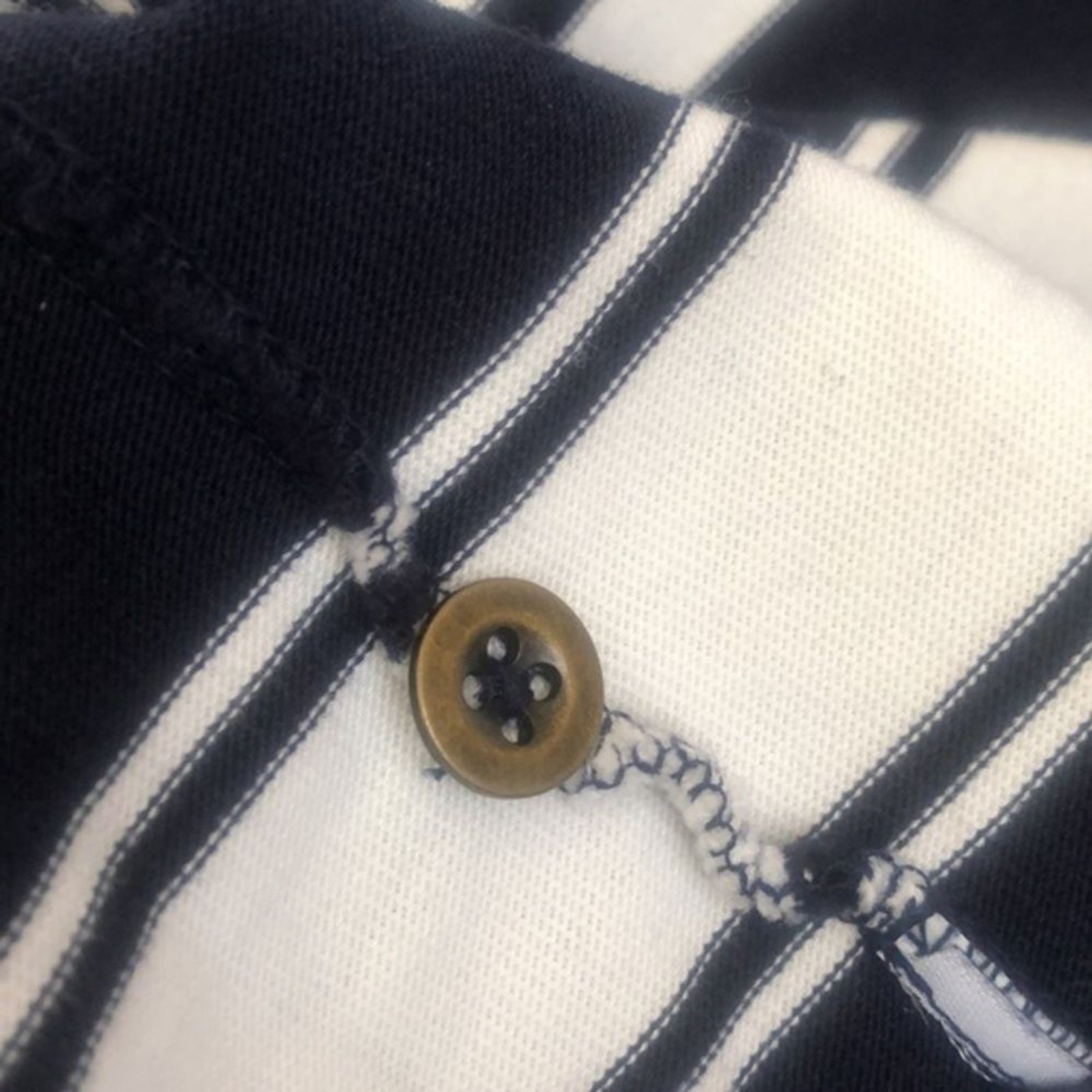 JCREW STRIPED NAUTICAL VILLA NAVY BLUE WHITE TANK DRESS BUTTON BACK M