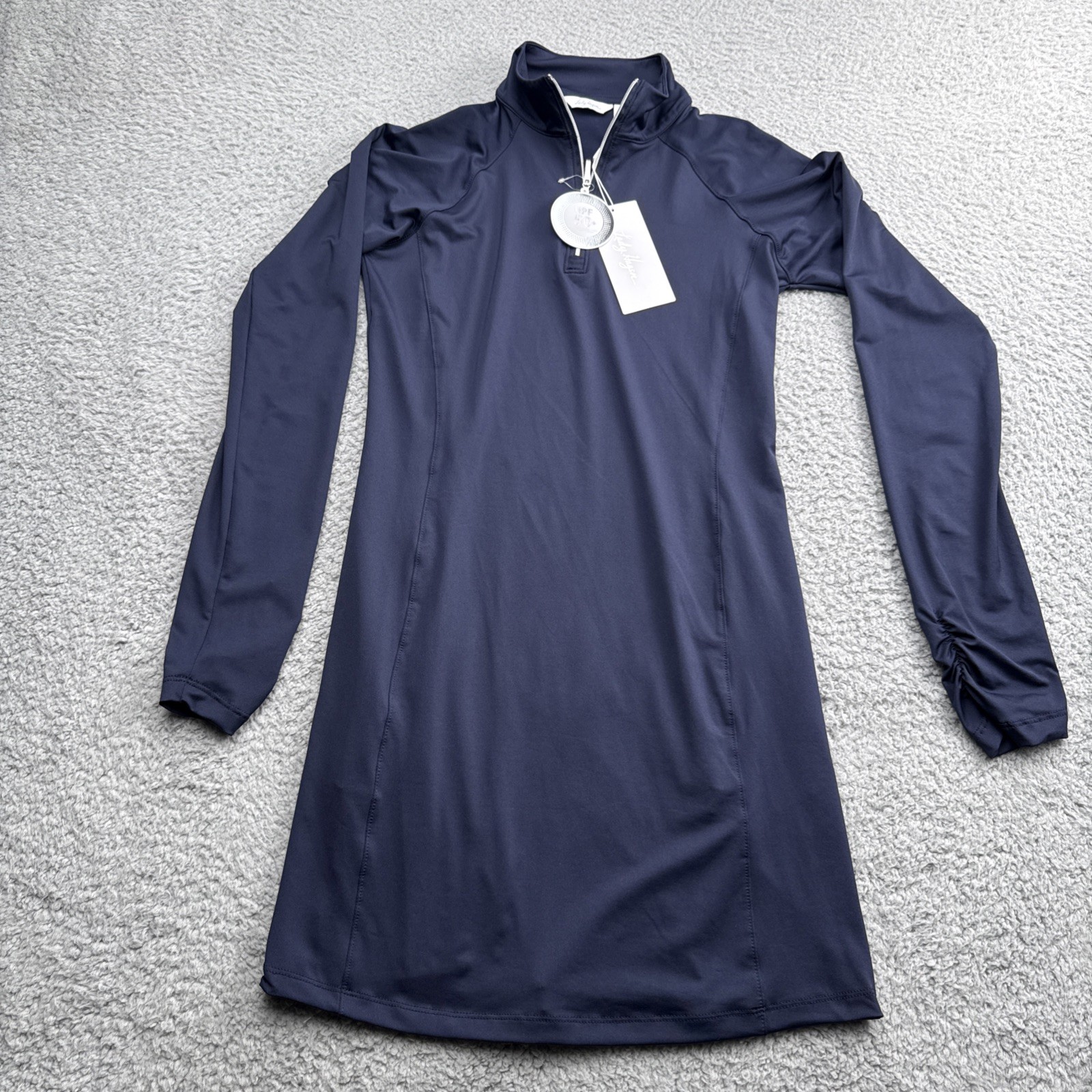 Lady Hagen 1/4 Zip UV Golf Dress Womens XS Long Sleeve Dark NavyClub Performanc