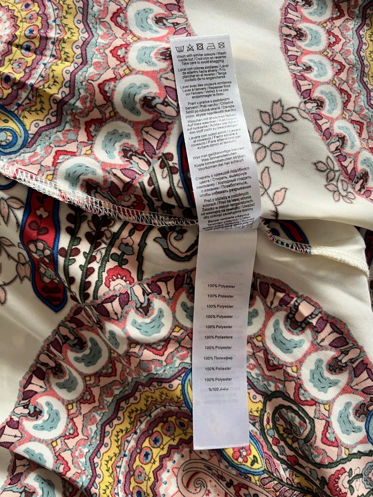Apricot Cream Paisley Halterneck Smock Maxi Dress – Size 14