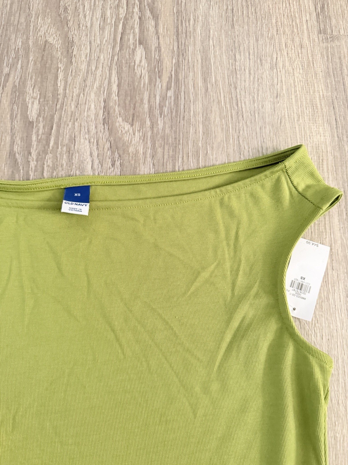 Old Navy Green A-Line Knit Stretch Dress Boat Neck Asym Hem Womens XS