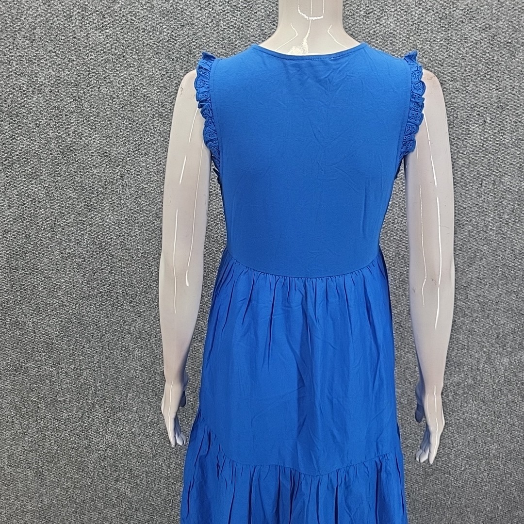 Destination 365 Womens Everyday Sleeveless Trendy Maxi Dress X-Small Size Blue