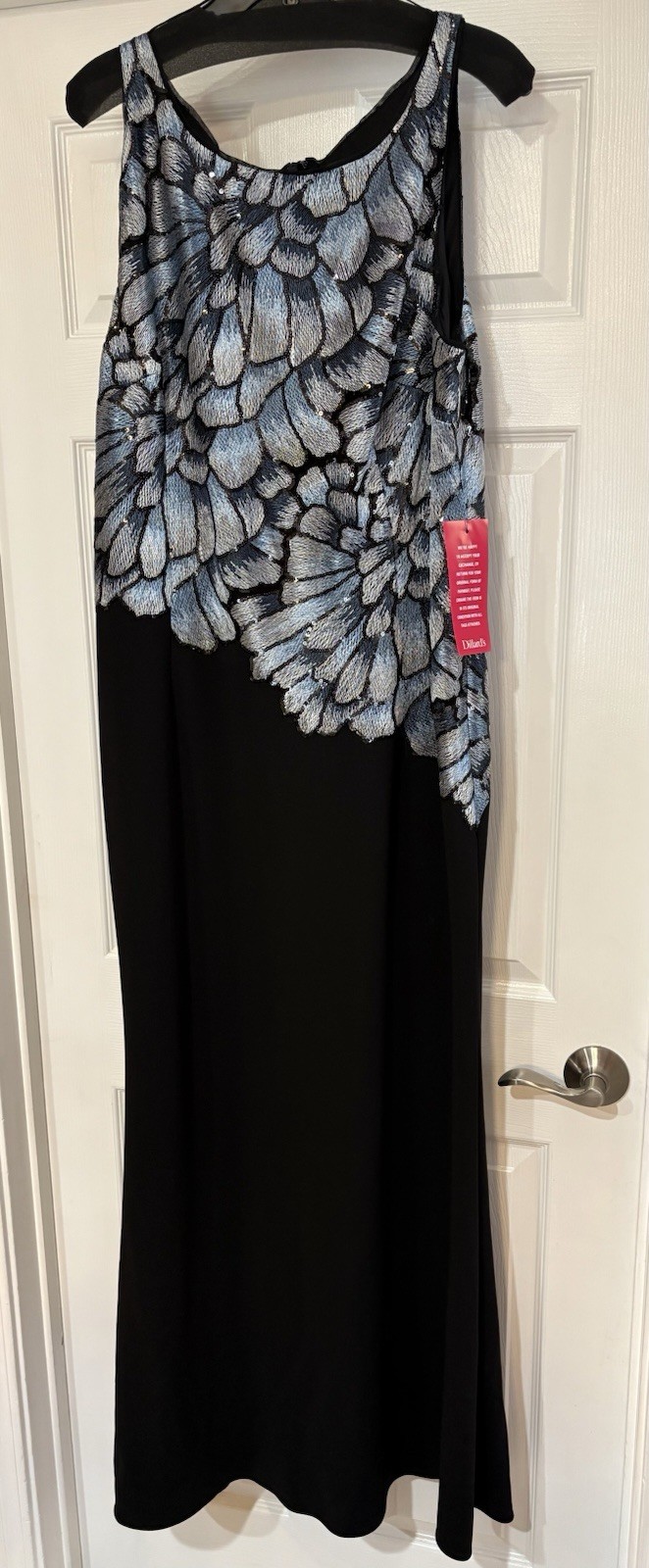 Adrianna Papell Women’s Sleeveless Gown Size US20 Brand New W/ Tags, SLVRBLUE