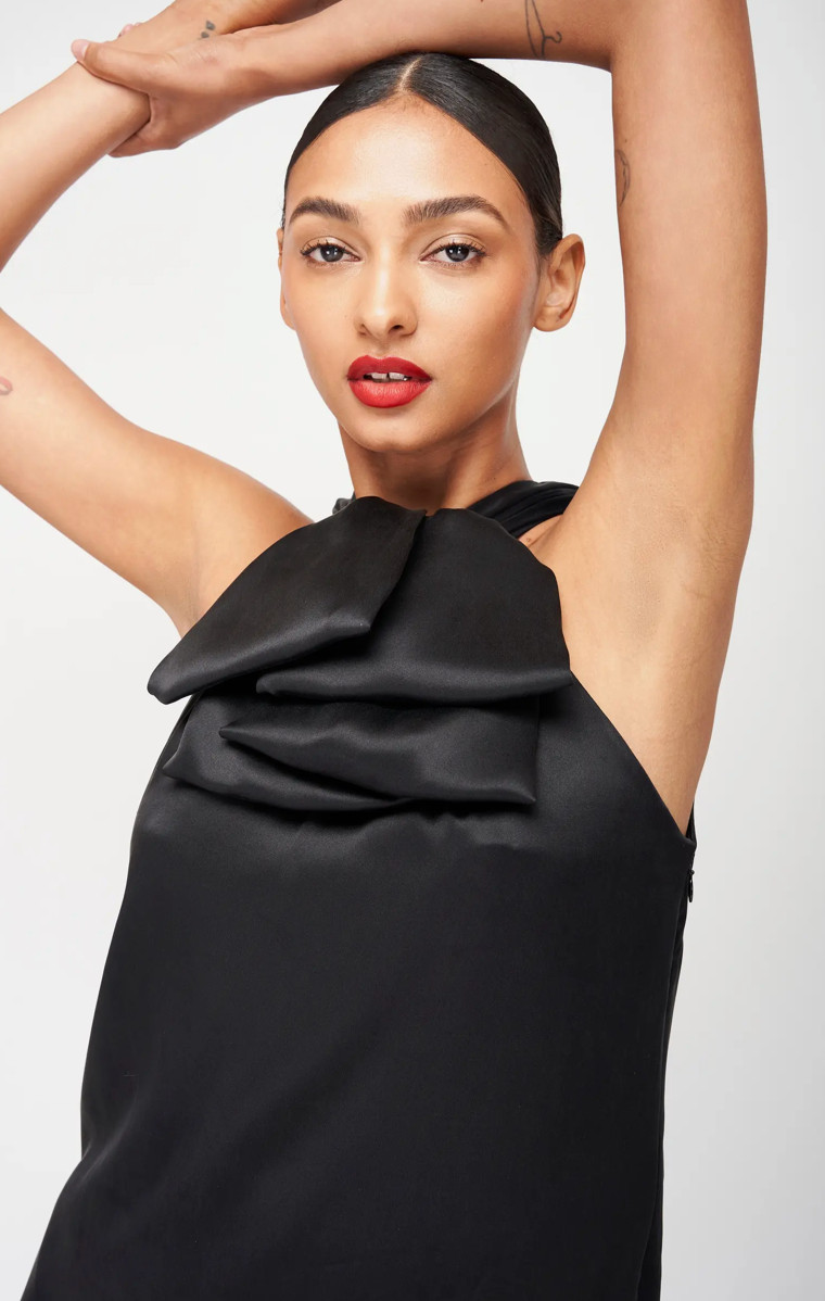 Equipment Nichole Minidress Black 100% Silk $475 Sleeveless New NWT Sz 0
