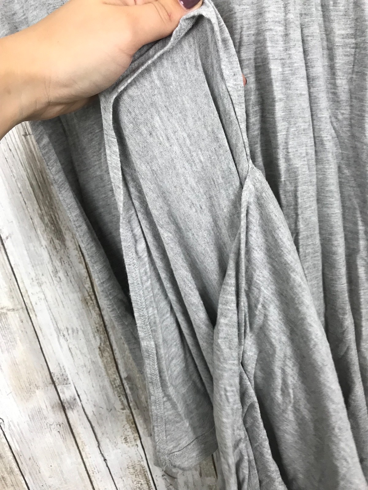 Finn & Clove Gray Ruffle Sleeveless Maxi Long Dress S Small