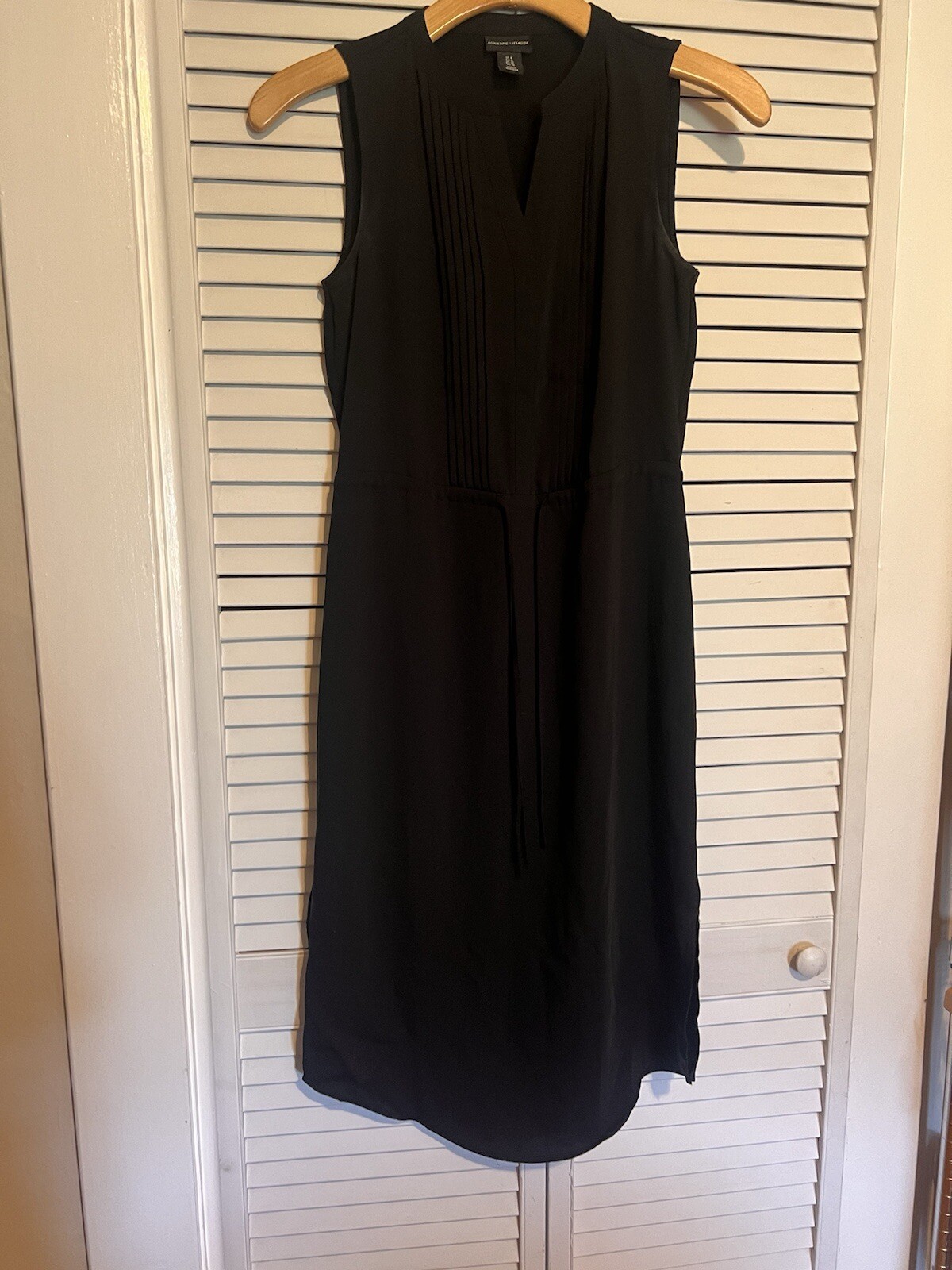 ADRIENNE VITTADINI Women’s Size 6 Dress Straight Shift Sleeveless Midi Black