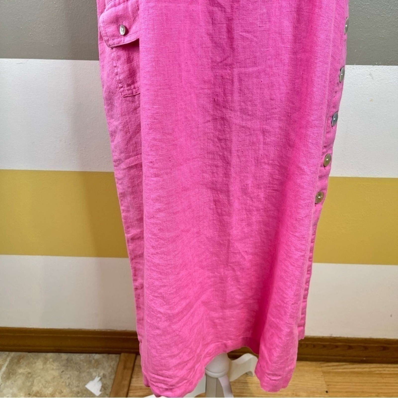 KARAVAN Vintage 90s Pink Coastal Beach Breathable Lightweight Tank Slip Dress M