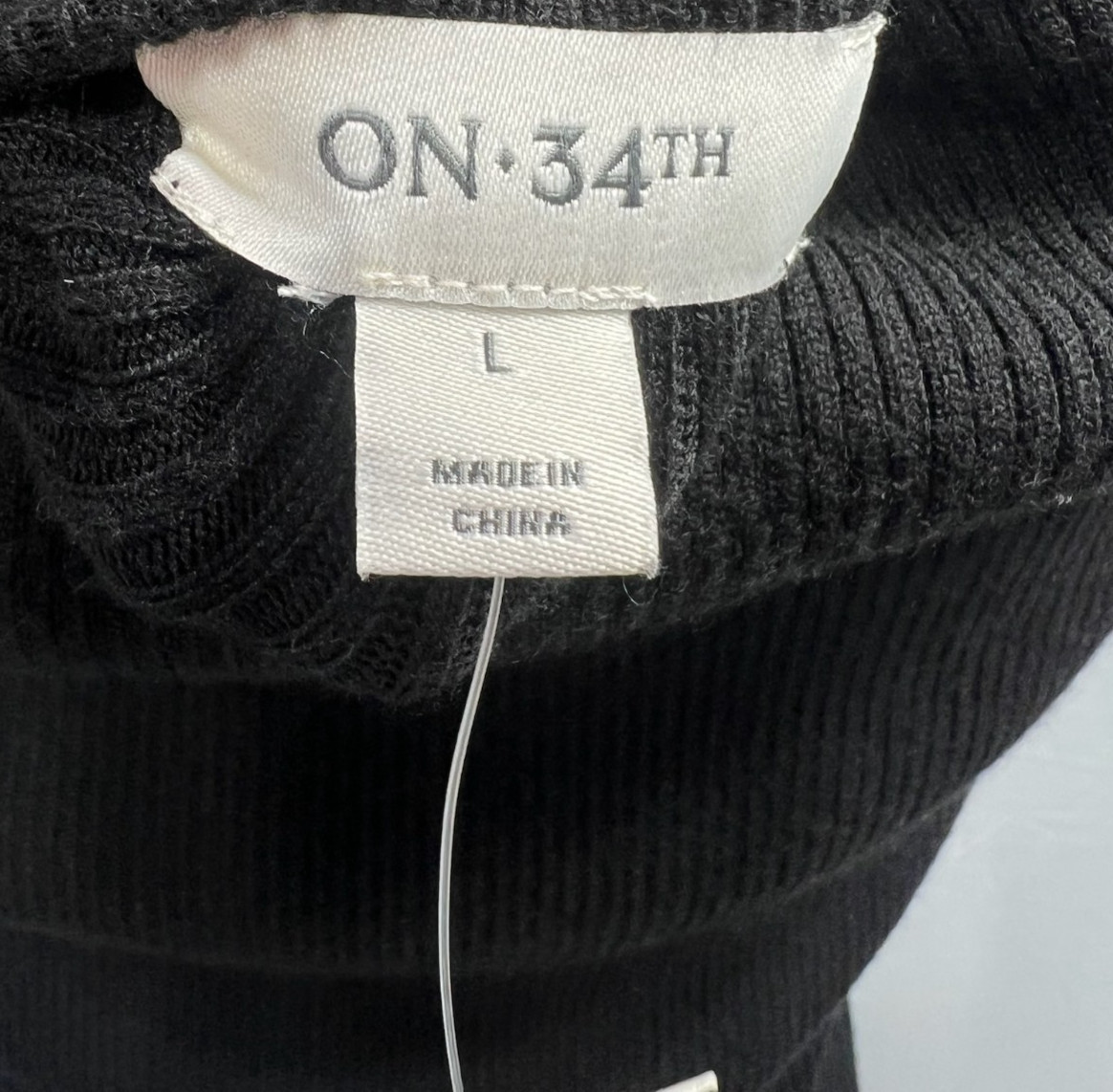 On 34th Sweater Dress Womens Size Large Black Sleeveless Stretch New